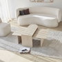 Hanah Home Juego de mesas de café Paris - Bronce, Travertino